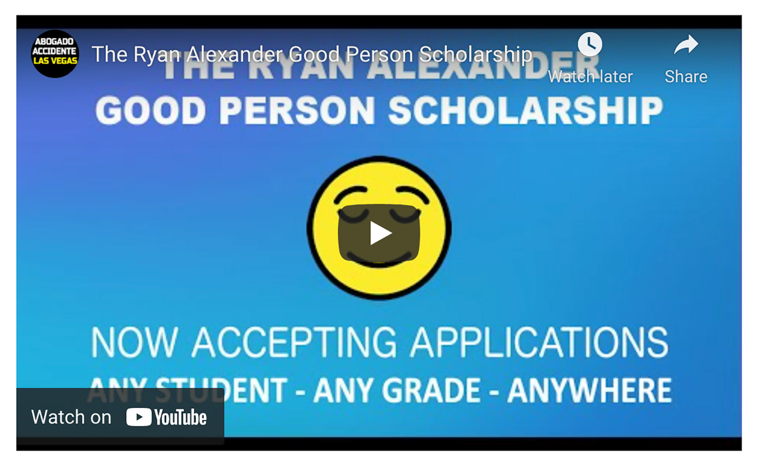 Ryan Alexander Good Person Scholarship